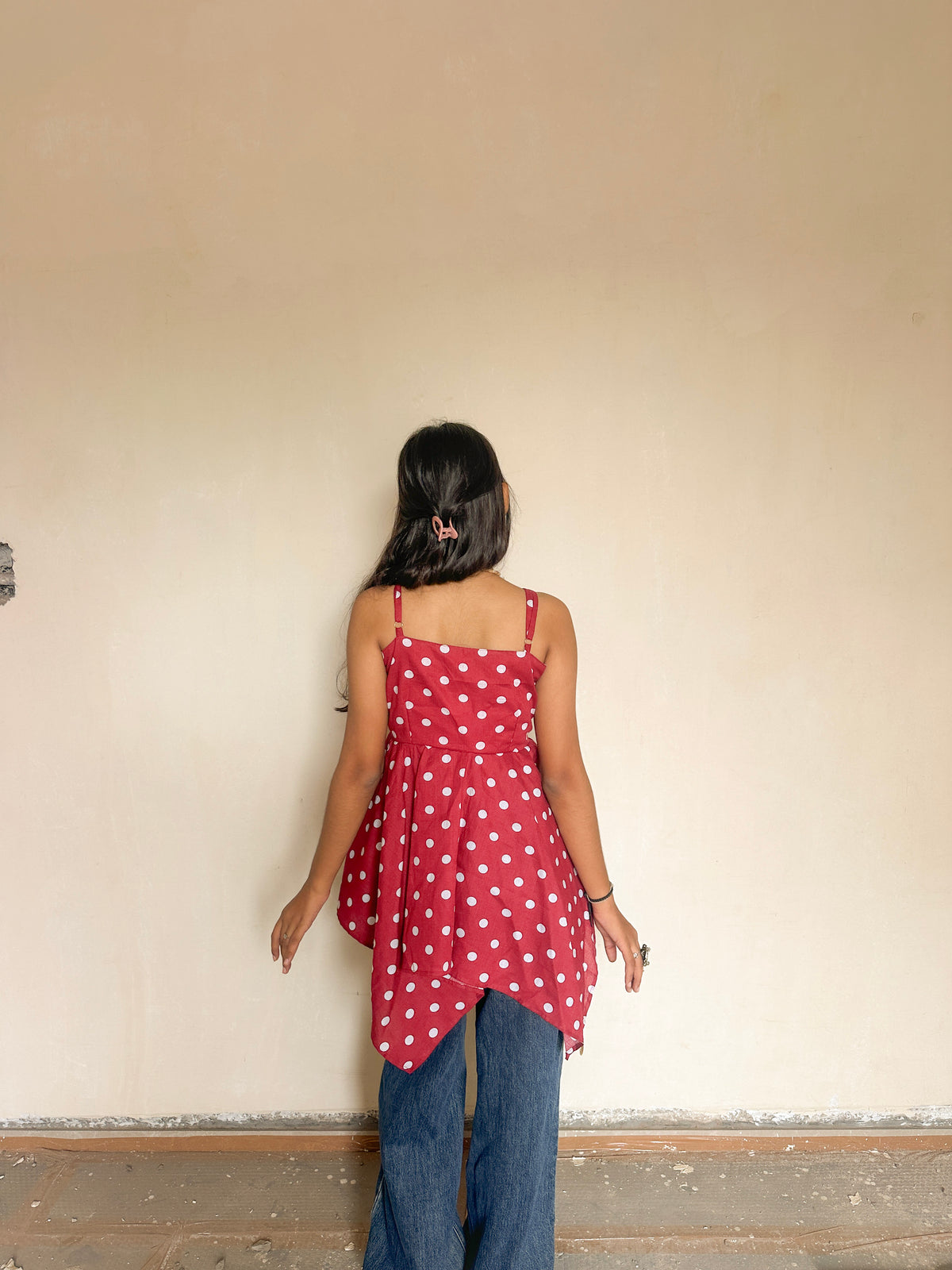 Cherry Dot Flare Kurti