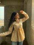 Gulbahar Bloom Short V-Neck Kurti